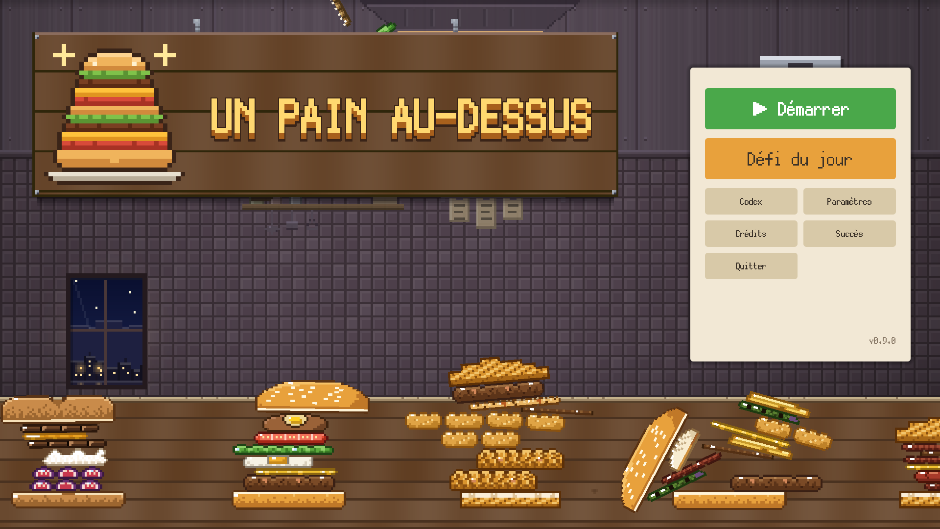 Écran titre d'Un pain au-dessus