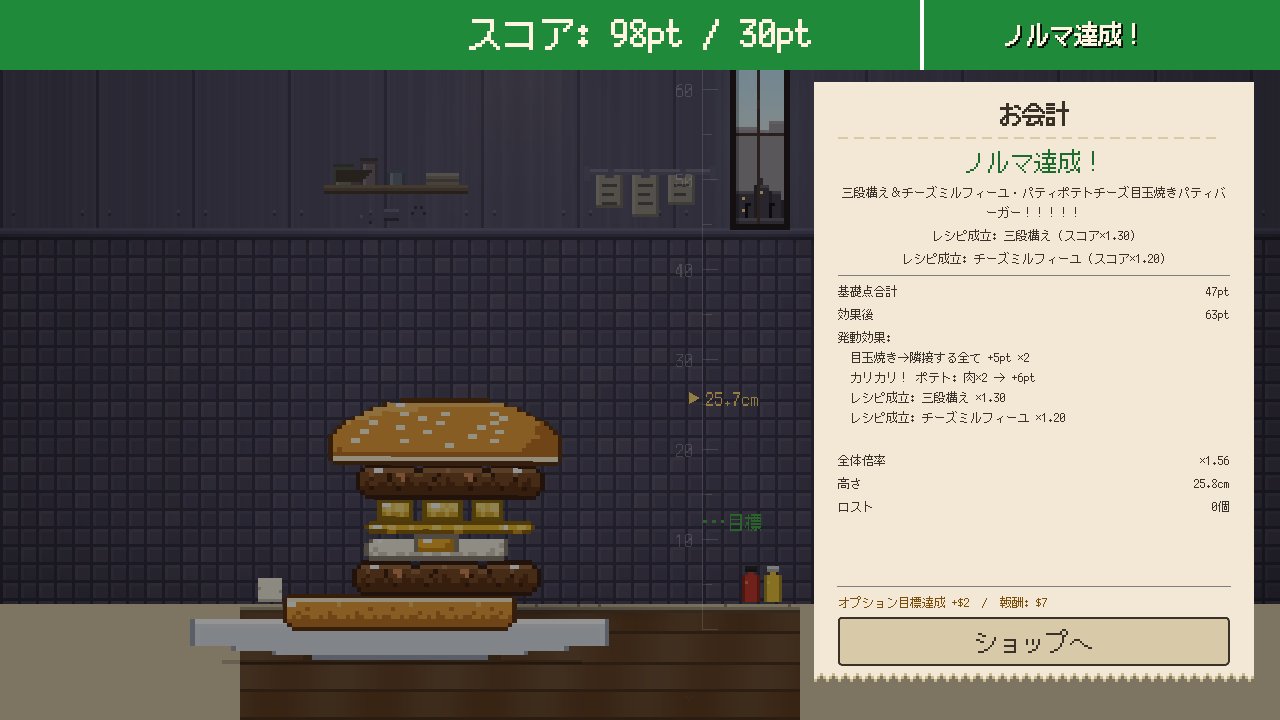 お客さんの結果画面