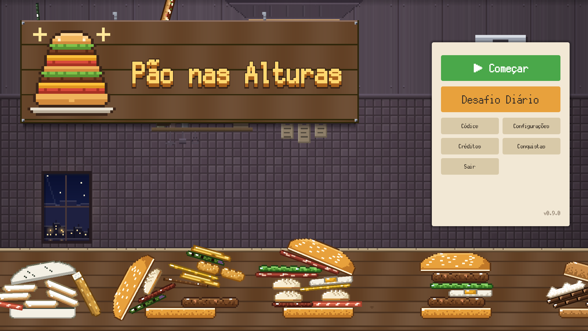 Tela de título de Pão nas Alturas